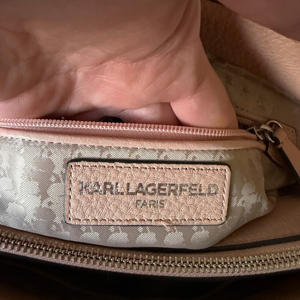 Karl Lagerfeld Blush Pink Shoulder Bag - Picture 8 of 15